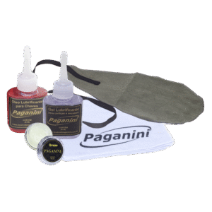 KIT PANO SECADOR PARA SAX SOPRANO COM FLANELA, GEL, GREASE E ÓLEO PARA CHAVE